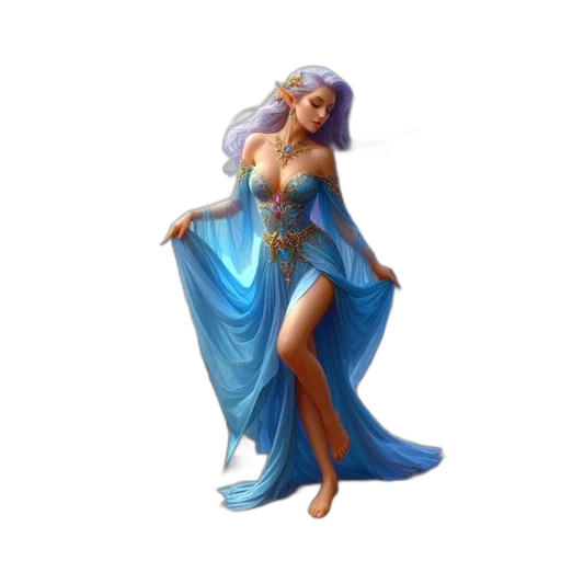 dress, jewelry, fantasy art, concept art transparent PNG cut-out