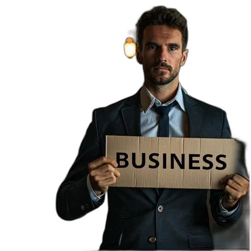staff, man, suit, stands transparent PNG cut-out