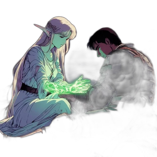 concept art, fantasy art, watercolor, comic book art transparent PNG cut-out