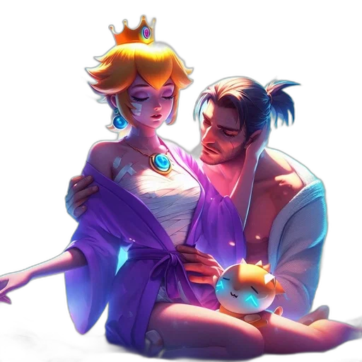crown, concept art, vaporwave, fantasy art transparent PNG cut-out