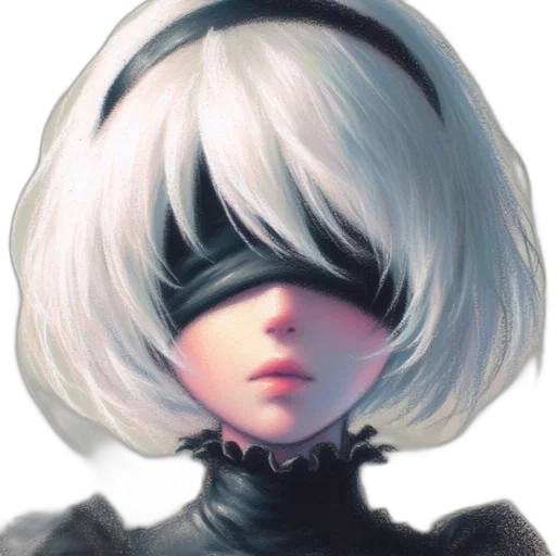 mask, face, robot, hair transparent PNG cut-out