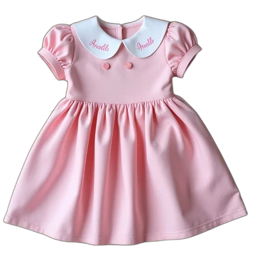 dress, 3d render, pastel, pink transparent PNG cut-out
