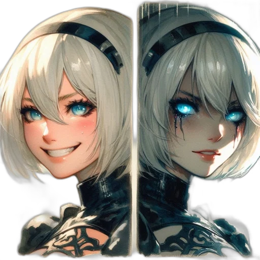 face, mask, robot, crown transparent PNG cut-out