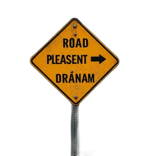 city street, road, sign, pointing transparent PNG cut-out
