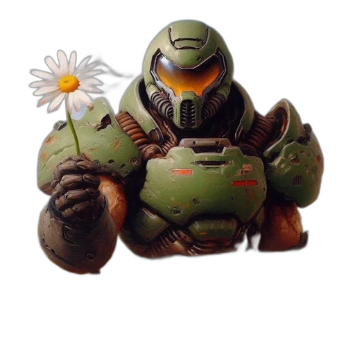 robot, flower, weapon, creature transparent PNG cut-out