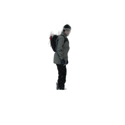 jacket, staff, weapon, creature transparent PNG cut-out