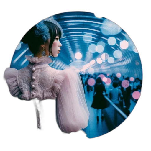 umbrella, dress, blue, pastel transparent PNG cut-out