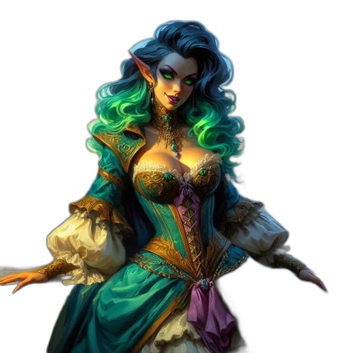 dress, fantasy art, concept art, pixel art transparent PNG cut-out