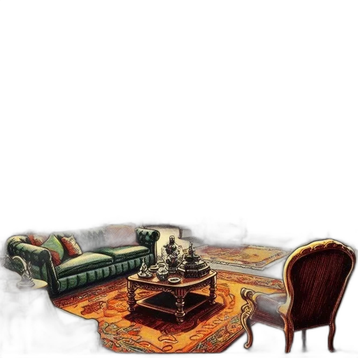 furniture, crown, concept art, 3d render transparent PNG cut-out