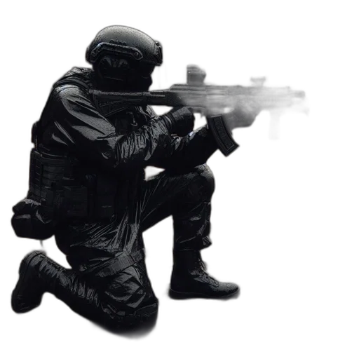 weapon, jacket, mask, staff transparent PNG cut-out