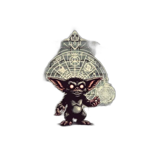 hat, creature, mask, staff transparent PNG cut-out
