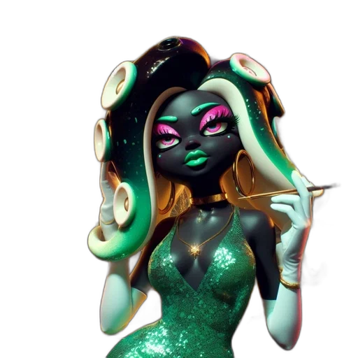 dress, staff, mask, weapon transparent PNG cut-out