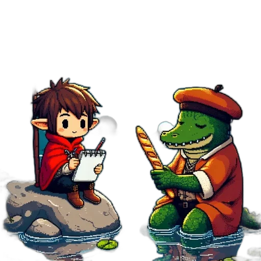 pixel art, concept art, fantasy art, comic book art transparent PNG cut-out