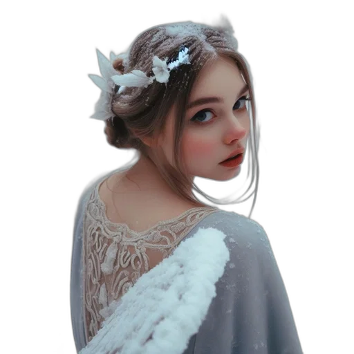 dress, crown, hat, face transparent PNG cut-out