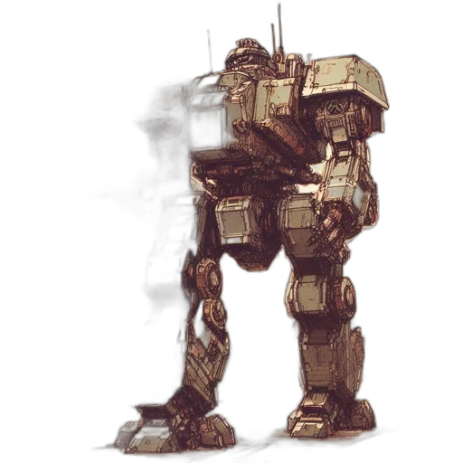 robot, weapon, concept art, pixel art transparent PNG cut-out