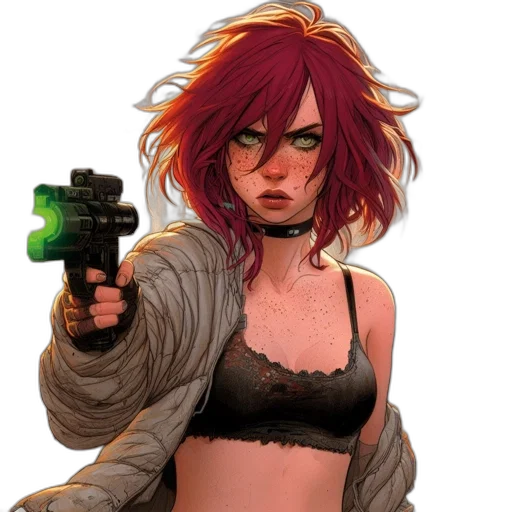 weapon, jacket, staff, concept art transparent PNG cut-out