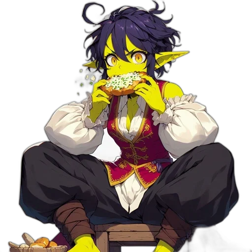 food, dragon, staff, pixel art transparent PNG cut-out