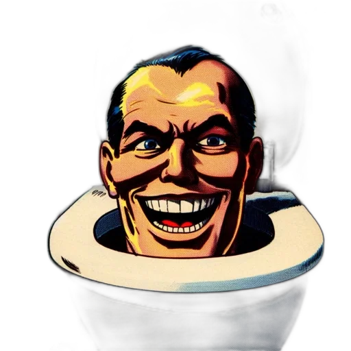 face, mask, creature, comic book art transparent PNG cut-out