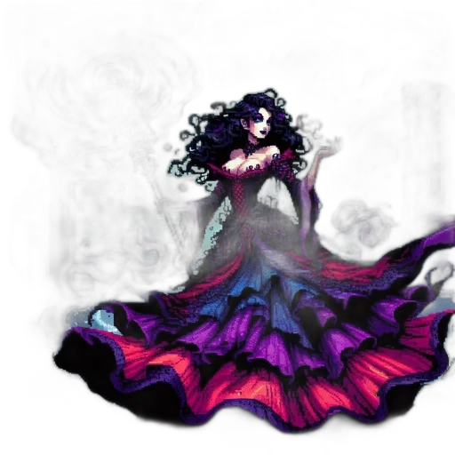 dress, crown, concept art, fantasy art transparent PNG cut-out