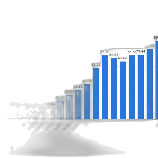 bar, graph, showing, growth transparent PNG cut-out