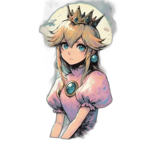 crown, dress, hat, staff transparent PNG cut-out