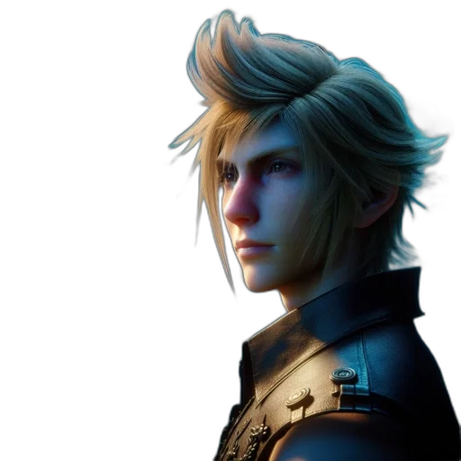 face, hair, jacket, concept art transparent PNG cut-out