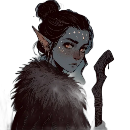 staff, creature, fantasy art, concept art transparent PNG cut-out