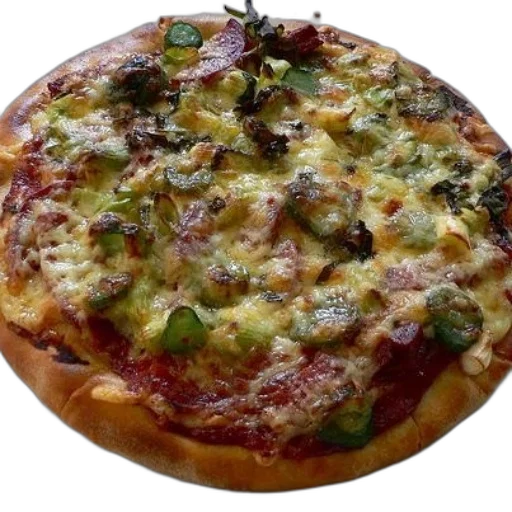 food, 3d render, photorealistic, pizza transparent PNG cut-out