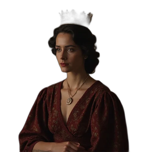 crown, dress, jewelry, staff transparent PNG cut-out