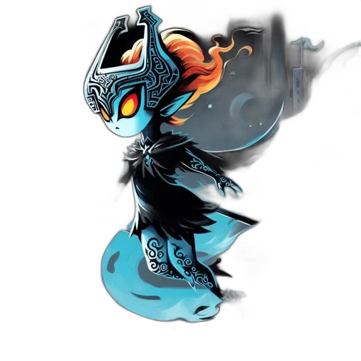 mask, staff, creature, dragon transparent PNG cut-out