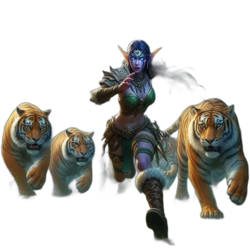 concept art, fantasy art, comic book art, pixel art transparent PNG cut-out