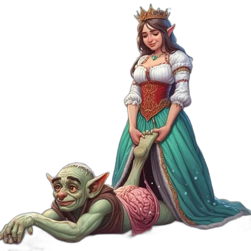 crown, dress, fantasy art, concept art transparent PNG cut-out