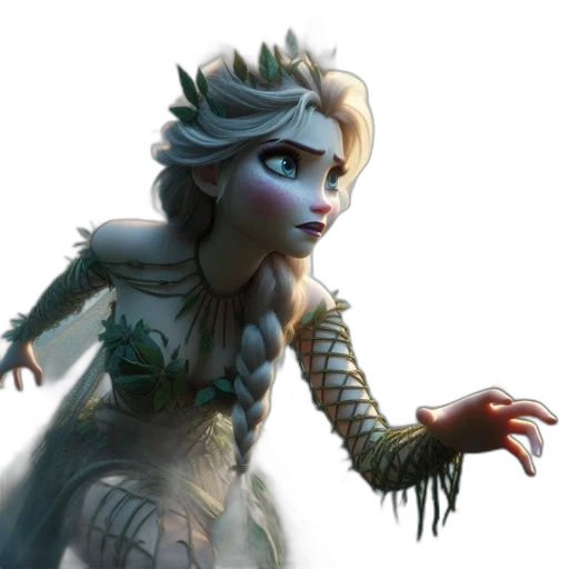 staff, crown, face, creature transparent PNG cut-out