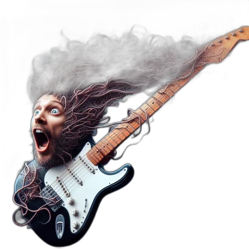 hair, weapon, creature, photorealistic transparent PNG cut-out