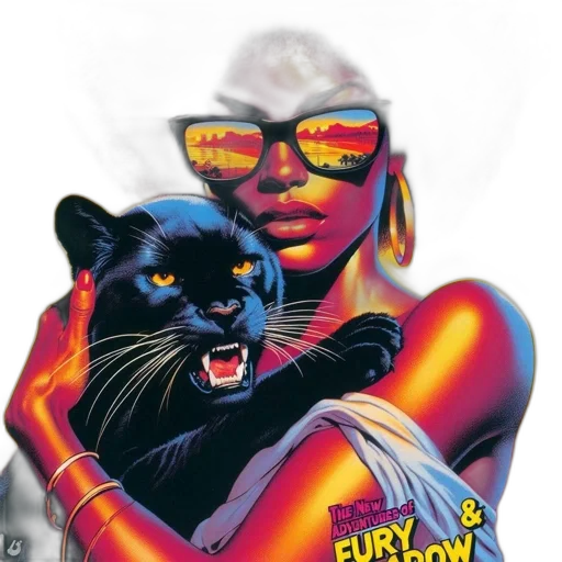 comic book art, cyberpunk, concept art, poster transparent PNG cut-out