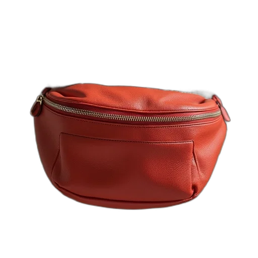 red, photo, fanny, bag transparent PNG cut-out