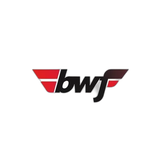 bwf, logo, white, background transparent PNG cut-out