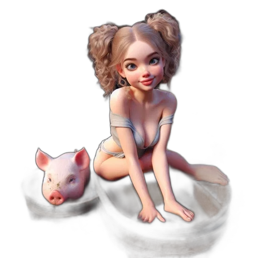 creature, animal, concept art, 3d render transparent PNG cut-out