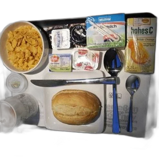 food, breakfast, tray, bowl transparent PNG cut-out
