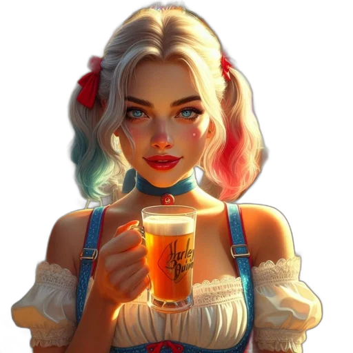 bottle, dress, face, fantasy art transparent PNG cut-out