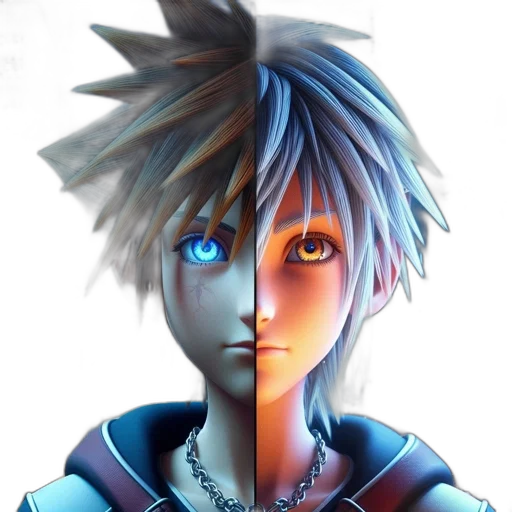 face, mask, 3d render, anime transparent PNG cut-out