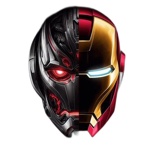 mask, face, robot, comic book art transparent PNG cut-out