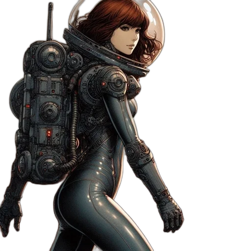robot, jacket, concept art, cyberpunk transparent PNG cut-out