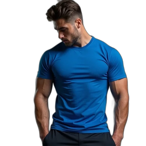 jacket, blue, men, fitness transparent PNG cut-out