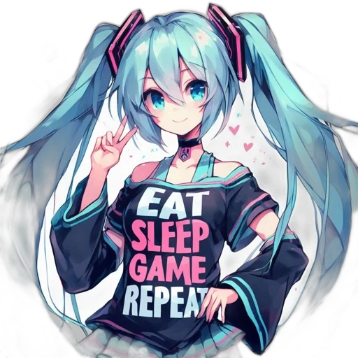 pixel art, anime, cyberpunk, vaporwave transparent PNG cut-out