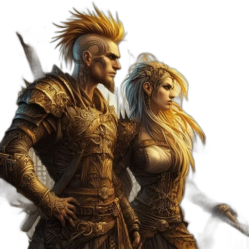 fantasy art, concept art, comic book art, 3d render transparent PNG cut-out