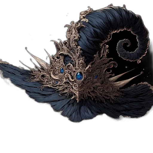 dragon, crown, mask, jewelry transparent PNG cut-out