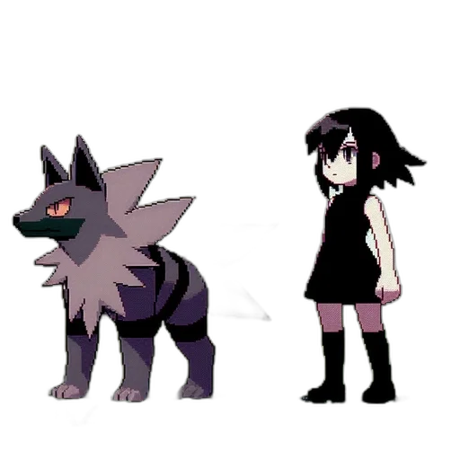 creature, animal, staff, pixel art transparent PNG cut-out