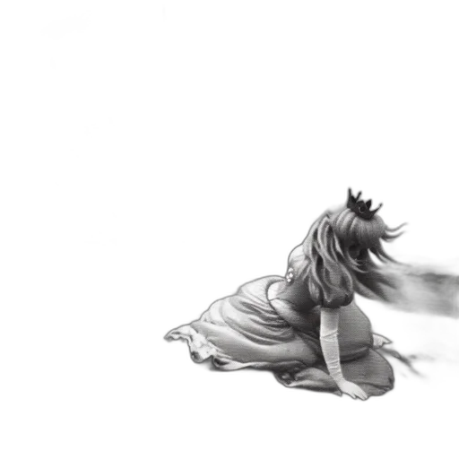 dragon, creature, hair, dress transparent PNG cut-out