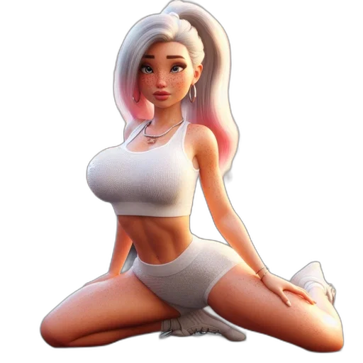 dress, robot, 3d render, concept art transparent PNG cut-out